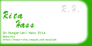 rita hass business card